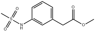 Benzeneacetic acid, 3-[(methylsulfonyl)amino]-, methyl ester Struktur