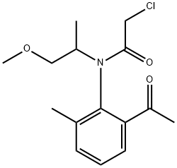 N-(2-Acetyl-6-methylphenyl)-2-chloro-N-(2-methoxy-1-methylethyl)acetamide Struktur