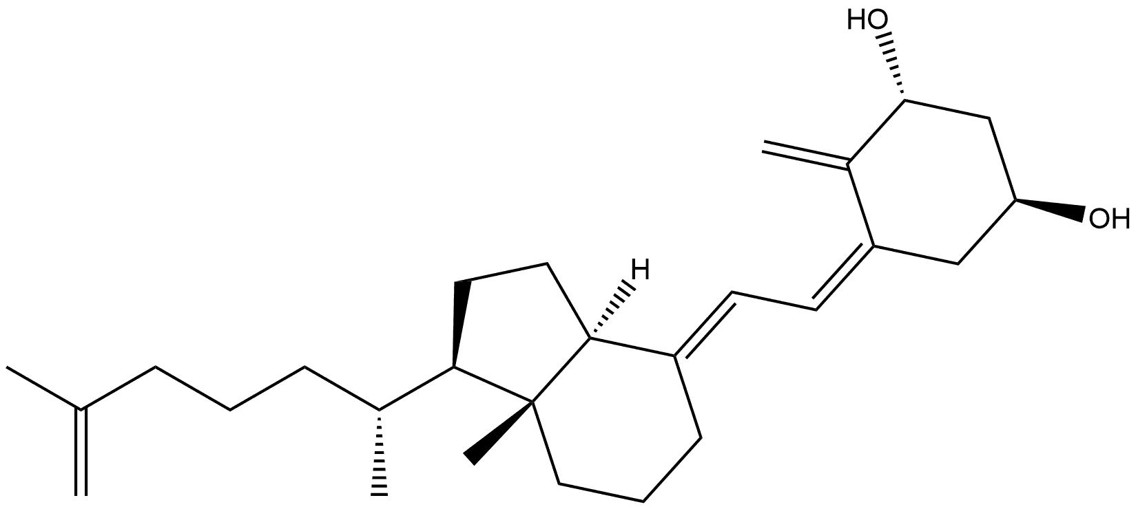 9,10-Secocholesta-5,7,10(19),25-tetraene-1,3-diol, (1α,3β,5Z,7E)- (9CI) Struktur