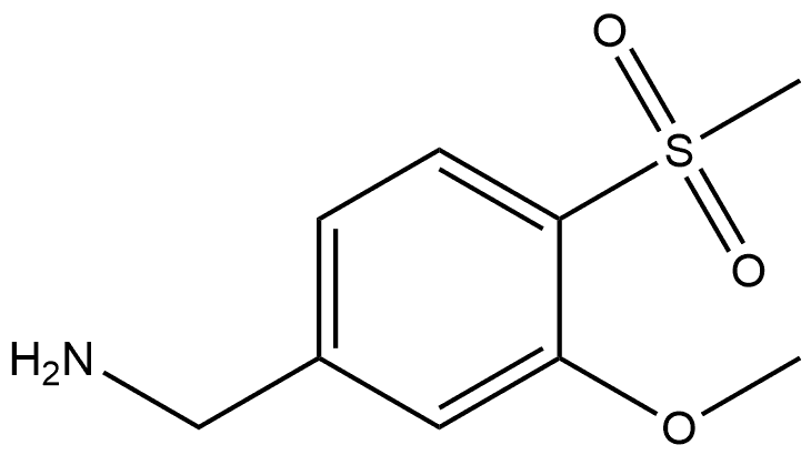 3-Methoxy-4-(methylsulfonyl)benzenemethanamine Struktur