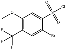 Benzenesulfonyl chloride, 2-bromo-5-methoxy-4-(trifluoromethyl)- Struktur