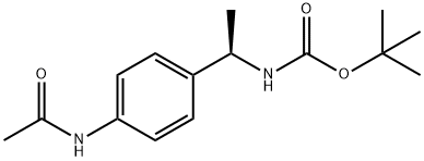 Carbamic acid, [(1R)-1-[4-(acetylamino)phenyl]ethyl]-, 1,1-dimethylethyl ester (9CI) Struktur