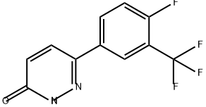 3(2H)-Pyridazinone, 6-[4-fluoro-3-(trifluoromethyl)phenyl]- Struktur