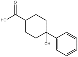 Cyclohexanecarboxylic acid, 4-hydroxy-4-phenyl- Struktur