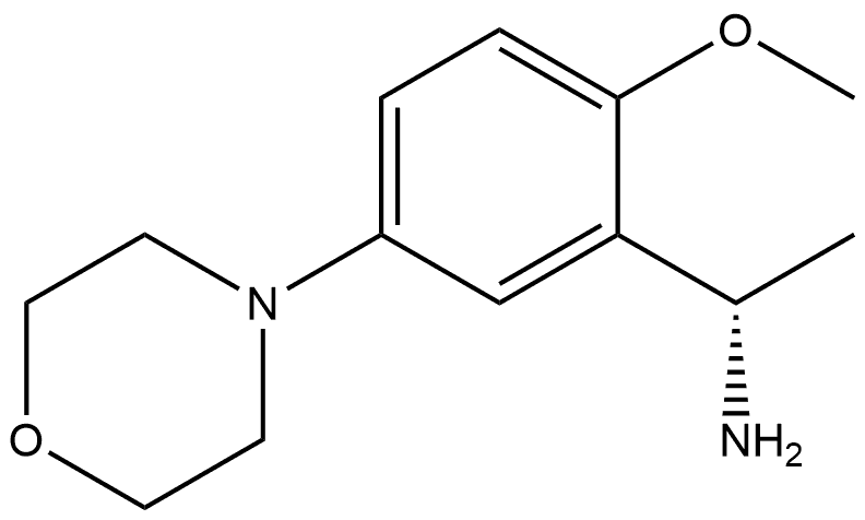 Benzenemethanamine, 2-methoxy-α-methyl-5-(4-morpholinyl)-, (αS)- Struktur