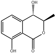 1H-2-Benzopyran-1-one, 3,4-dihydro-4,8-dihydroxy-3-methyl-, (3R,4S)- Struktur