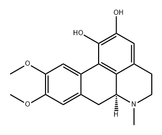 4H-Dibenzo[de,g]quinoline-1,2-diol, 5,6,6a,7-tetrahydro-9,10-dimethoxy-6-methyl-, (6aS)- Struktur