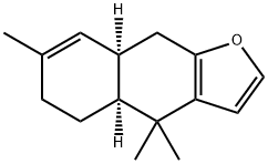 Naphtho[2,3-b]furan, 4,4a,5,6,8a,9-hexahydro-4,4,7-trimethyl-, (4aS,8aR)- Struktur