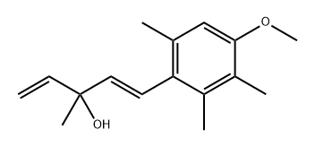 1,4-Pentadien-3-ol, 1-(4-methoxy-2,3,6-trimethylphenyl)-3-methyl-, (E)- (9CI) Struktur