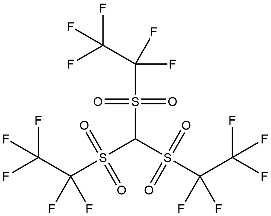 Ethane, 1,1′,1′′-[methylidynetris(sulfonyl)]tris[1,1,2,2,2-pentafluoro- Struktur