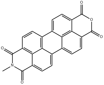 1H-2-Benzopyrano[6',5',4':10,5,6]anthra[2,1,9-def]isoquinoline-1,3,8,10(9H)-tetrone, 9-methyl- Struktur