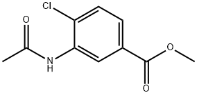 Benzoic acid, 3-(acetylamino)-4-chloro-, methyl ester Struktur