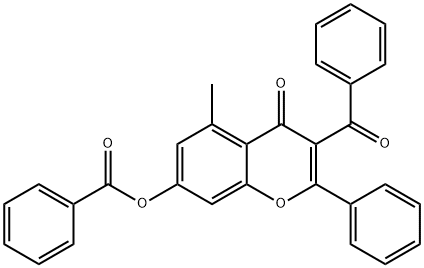 4H-1-Benzopyran-4-one, 3-benzoyl-7-(benzoyloxy)-5-methyl-2-phenyl-