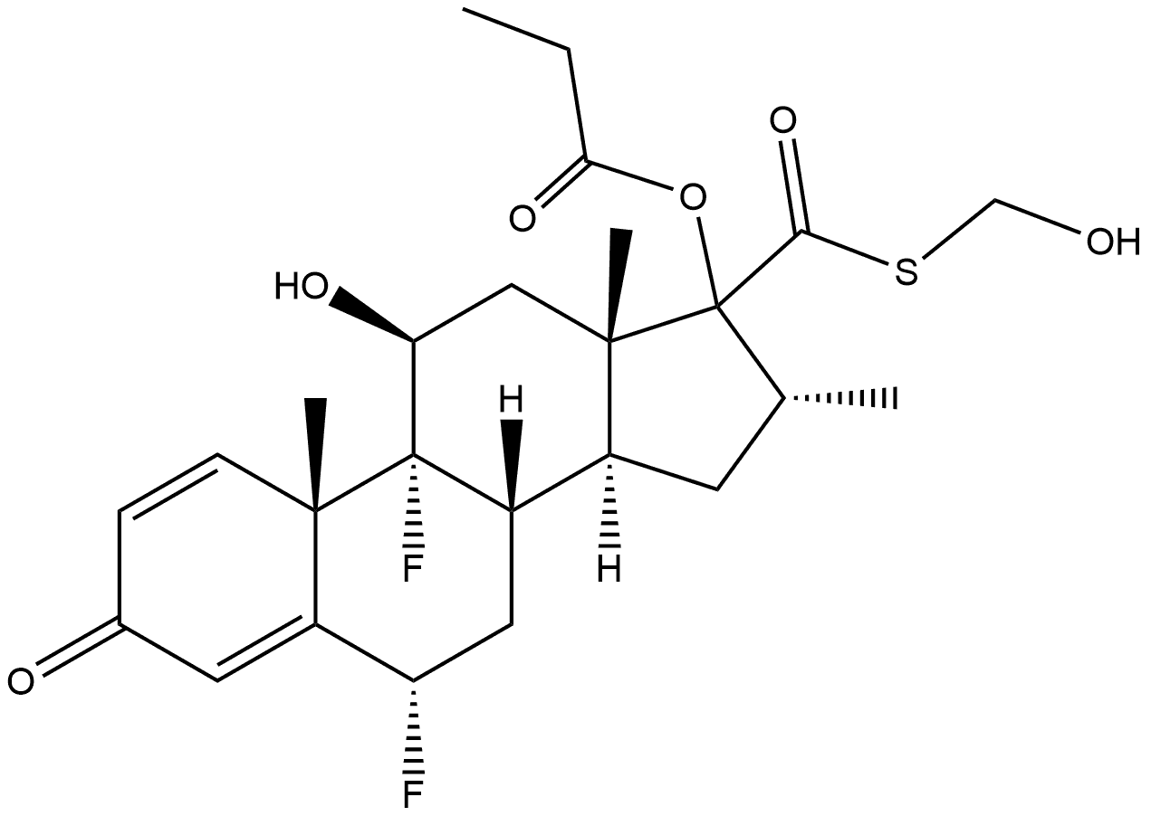 Androsta-1,4-diene-17-carbothioic acid, 6,9-difluoro-11-hydroxy-16-methyl-3-oxo-17-(1-oxopropoxy)-, S-(hydroxymethyl) ester, (6α,11β,16α)-