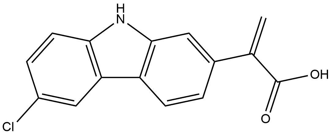 9H-Carbazole-2-acetic acid, 6-chloro-α-methylene- Struktur