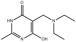 4(3H)?-?Pyrimidinone, 5-?[(diethylamino)?methyl]?-?6-?hydroxy-?2-?methyl- Struktur