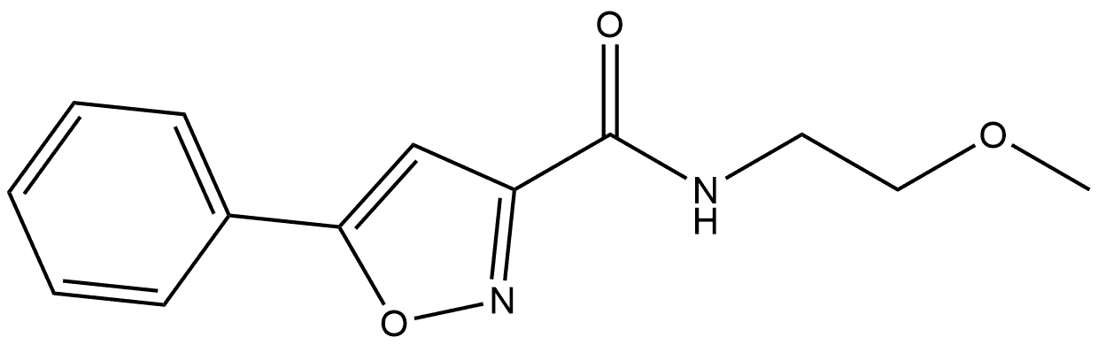 N-(2-Methoxyethyl)-5-phenyl-3-isoxazolecarboxamide Struktur