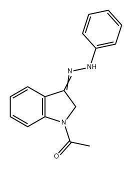 3H-Indol-3-one, 1-acetyl-1,2-dihydro-, 3-(2-phenylhydrazone) Struktur