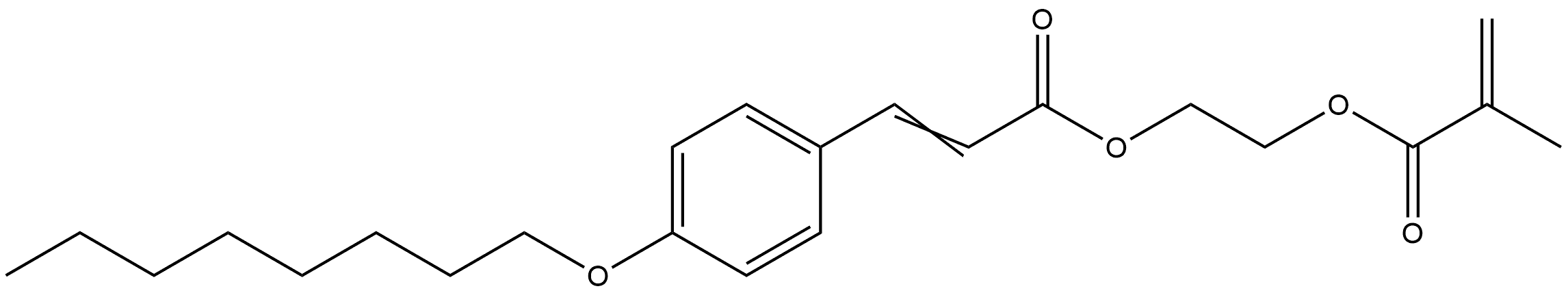 2-[[3-[4-(Octyloxy)phenyl]-1-oxo-2-propen-1-yl]oxy]ethyl 2-methyl-2-propenoate Struktur