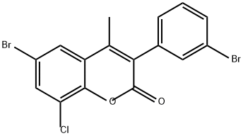 2H-1-Benzopyran-2-one, 6-bromo-3-(3-bromophenyl)-8-chloro-4-methyl-|