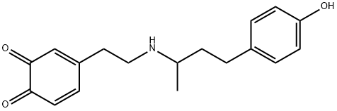 3,5-Cyclohexadiene-1,2-dione, 4-[2-[[3-(4-hydroxyphenyl)-1-methylpropyl]amino]ethyl]- Struktur