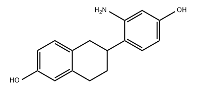 2-Naphthalenol, 6-(2-amino-4-hydroxyphenyl)-5,6,7,8-tetrahydro- Struktur