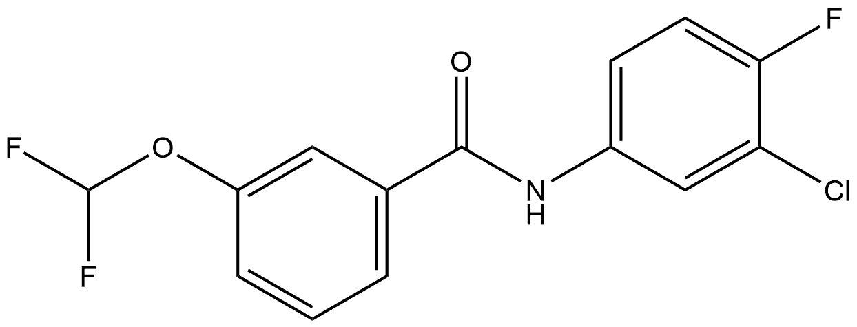 N-(3-Chloro-4-fluorophenyl)-3-(difluoromethoxy)benzamide Struktur