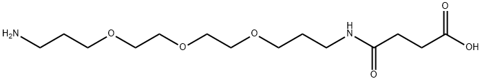 Butanoic acid, 4-[[3-[2-[2-(3-aminopropoxy)ethoxy]ethoxy]propyl]amino]-4-oxo- Struktur