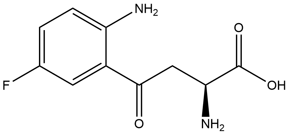 Benzenebutanoic acid, α,2-diamino-5-fluoro-γ-oxo-, (αS)- Struktur