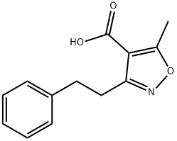 4-Isoxazolecarboxylic acid, 5-methyl-3-(2-phenylethyl)- Struktur