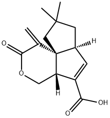 (4aR,6aS,9aR)-1,2,4,4a,6a,7,8,9-Octahydro-8,8-dimethyl-1-methylene-2-oxopentaleno[1,6a-c]pyran-5-carboxylic acid Struktur