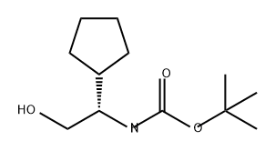 Carbamic acid, [(1S)-1-cyclopentyl-2-hydroxyethyl]-, 1,1-dimethylethyl ester (9CI) Struktur