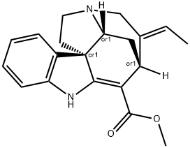 (±)-Akuammicine Struktur