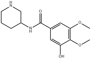 Benzamide, 3-hydroxy-4,5-dimethoxy-N-3-piperidinyl- Struktur