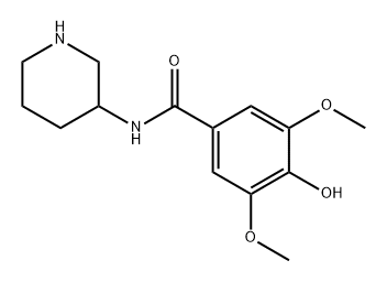 Benzamide, 4-hydroxy-3,5-dimethoxy-N-3-piperidinyl- Struktur