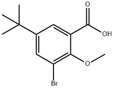 3-Bromo-5-(tert-butyl)-2-methoxybenzoic acid Struktur