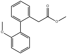 [1,1'-Biphenyl]-2-acetic acid, 2'-methoxy-, methyl ester Struktur