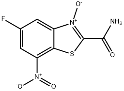 2-Benzothiazolecarboxamide, 5-fluoro-7-nitro-, 3-oxide Struktur