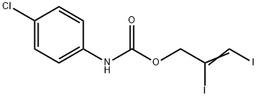 2,3-Diiodo-2-propenyl=p-chlorophenylcarbamate Struktur