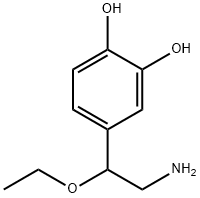 1,2-Benzenediol, 4-(2-amino-1-ethoxyethyl)- Struktur