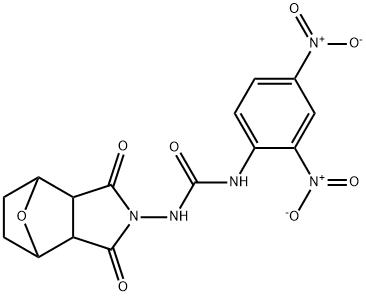 N-[3-(2,4-Dinitrophenyl)ureido]-7-oxabicyclo[2.2.1]heptane-2,3-dicarbimide Struktur