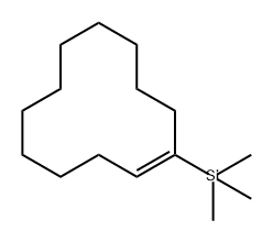 Cyclododecene, 1-(trimethylsilyl)-, (1E)- Struktur