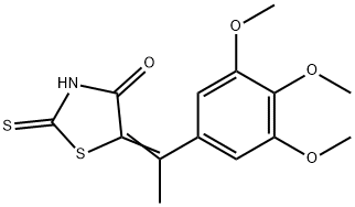 5-(3,4,5-Trimethoxy-α-methylbenzylidene)-2-thioxothiazolidin-4-one Struktur