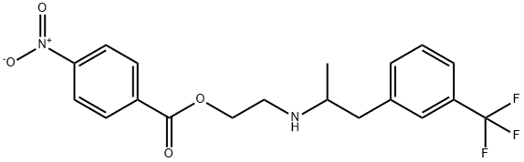 Ethanol, 2-[[1-methyl-2-[3-(trifluoromethyl)phenyl]ethyl]amino]-, 1-(4-nitrobenzoate) Struktur