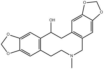 Bis[1,3]benzodioxolo[5,6-c:5',6'-g]azecin-14-ol, 5,6,7,8,14,15-hexahydro-6-methyl- Struktur