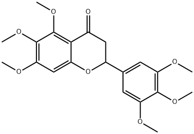 4H-1-Benzopyran-4-one, 2,3-dihydro-5,6,7-trimethoxy-2-(3,4,5-trimethoxyphenyl)- Struktur