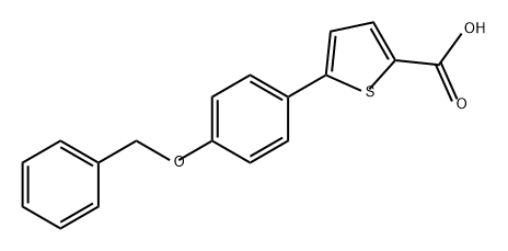 2-Thiophenecarboxylic acid, 5-[4-(phenylmethoxy)phenyl]- Struktur