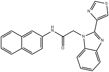 1H-Benzimidazole-1-acetamide, N-2-naphthalenyl-2-(4-thiazolyl)- Struktur