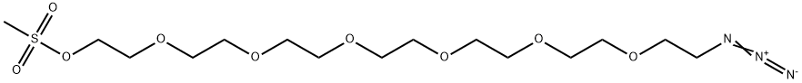 3,6,9,12,15,18-Hexaoxaeicosan-1-ol, 20-azido-, 1-methanesulfonate Struktur