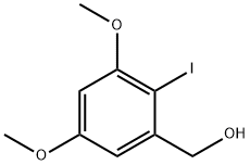 Benzenemethanol, 2-iodo-3,5-dimethoxy- Struktur